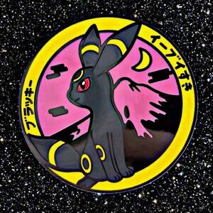 Pokemon Umbreon Enamel Pin Dark Type Eevee Evolution Collectible Kawaii Badge